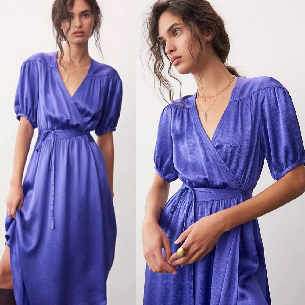 NWT Anthropologie Maeve Katrina Midi Wrap Dress
